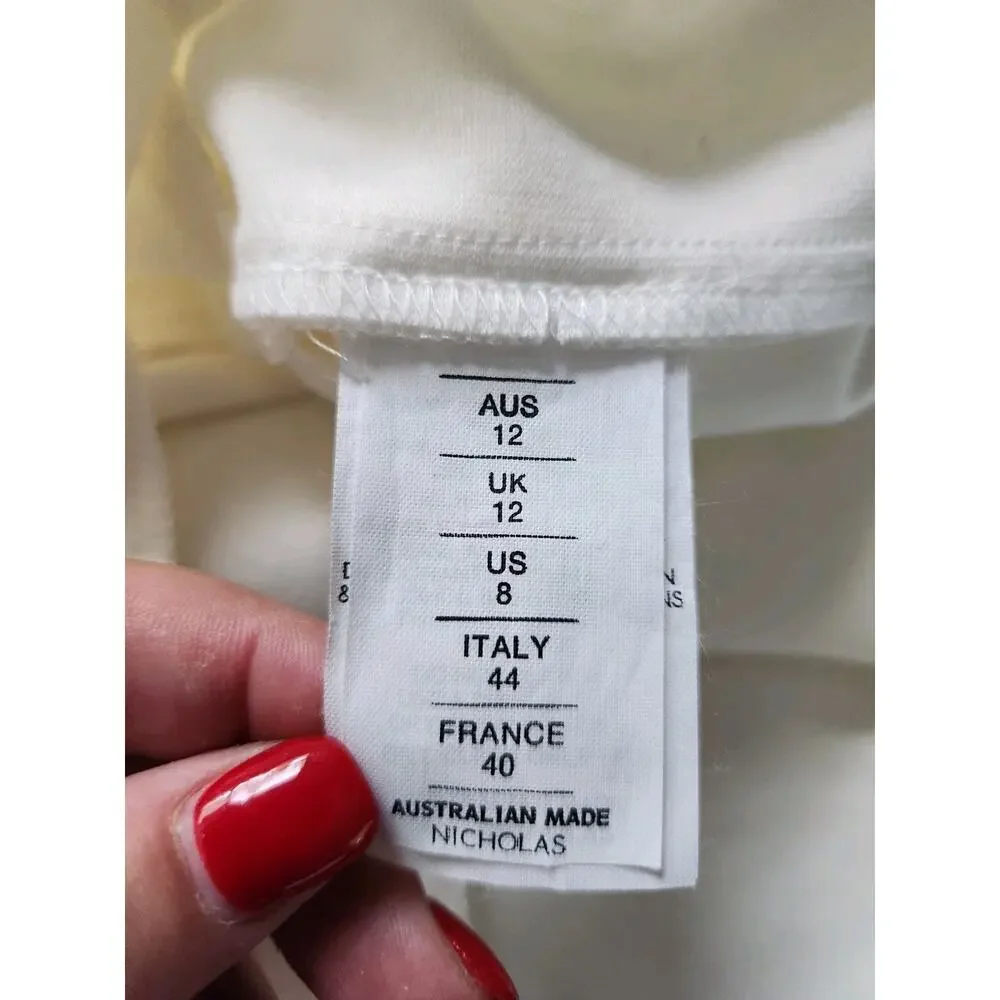 N Nicholas Ponti Off Shoulder Mini Dress in White size 8US msrp $495 - Picture 6 of 11
